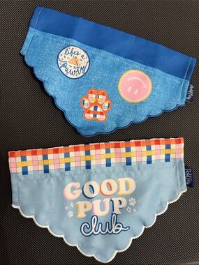 Packed Party Dog Bandana XS/S Over Collar 6-14” 5-20 Lbs - Set of 2 - used